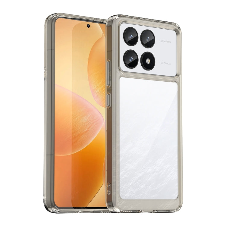 For Xiaomi Redmi K70 Pro Colorful Series Acrylic Hybrid TPU Phone Case(Transparent Grey) - free shipping - PMC TechLife - Order now!