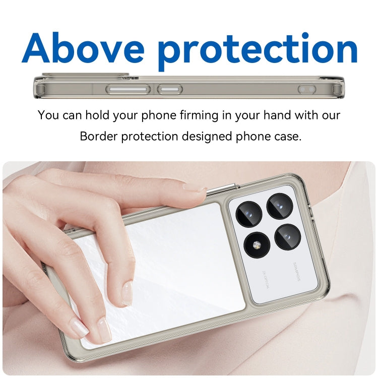 For Xiaomi Redmi K70 Pro Colorful Series Acrylic Hybrid TPU Phone Case(Transparent Grey) - free shipping - PMC TechLife - Order now!