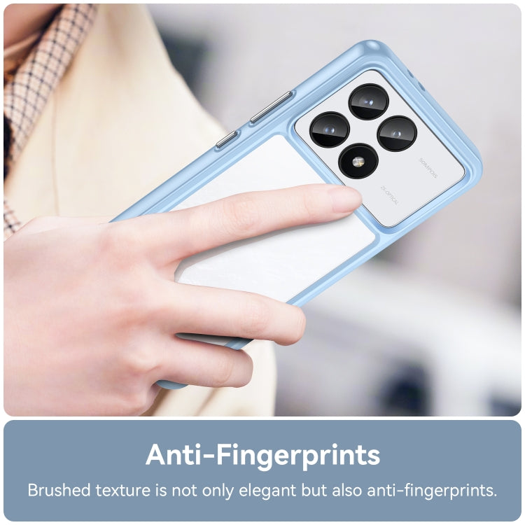 For Xiaomi Redmi K70 Pro Colorful Series Acrylic Hybrid TPU Phone Case(Blue) - K70 Pro Cases by PMC TechLife | Online Shopping South Africa | PMC TechLife | Buy Now Pay Later Mobicred