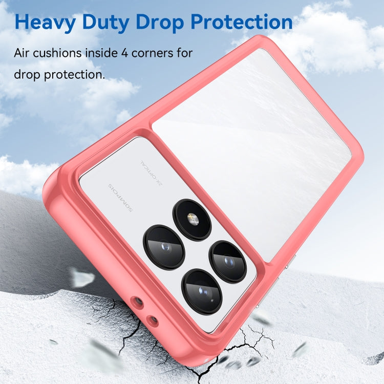 For Xiaomi Redmi K70 Pro Colorful Series Acrylic Hybrid TPU Phone Case(Red) - Xiaomi Cases by PMC TechLife | Online Shopping South Africa | PMC TechLife | Buy Now Pay Later Mobicred