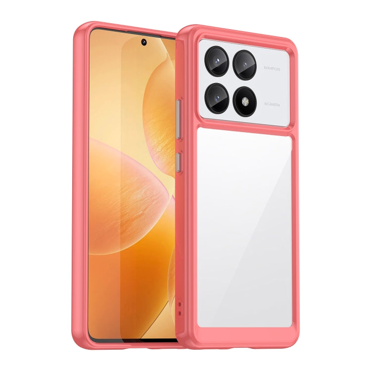 For Xiaomi Redmi K70E Colorful Series Acrylic Hybrid TPU Phone Case(Red) - K70E Cases by PMC TechLife | Online Shopping South Africa | PMC TechLife | Buy Now Pay Later Mobicred