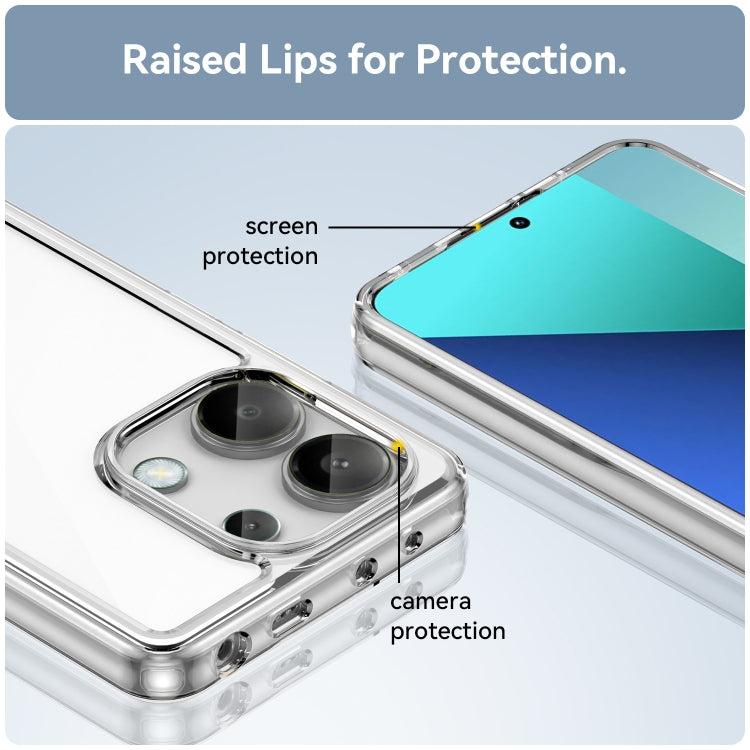 For Xiaomi Redmi Note 13 4G Global Colorful Series Acrylic Hybrid TPU Phone Case(Transparent) - Note 13 Cases by PMC TechLife | Online Shopping South Africa | PMC TechLife | Buy Now Pay Later Mobicred