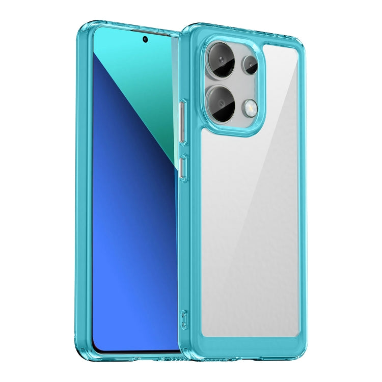For Xiaomi Redmi Note 13 4G Global Colorful Series Acrylic Hybrid TPU Phone Case(Transparent Blue) - Note 13 Cases by PMC TechLife | Online Shopping South Africa | PMC TechLife | Buy Now Pay Later Mobicred