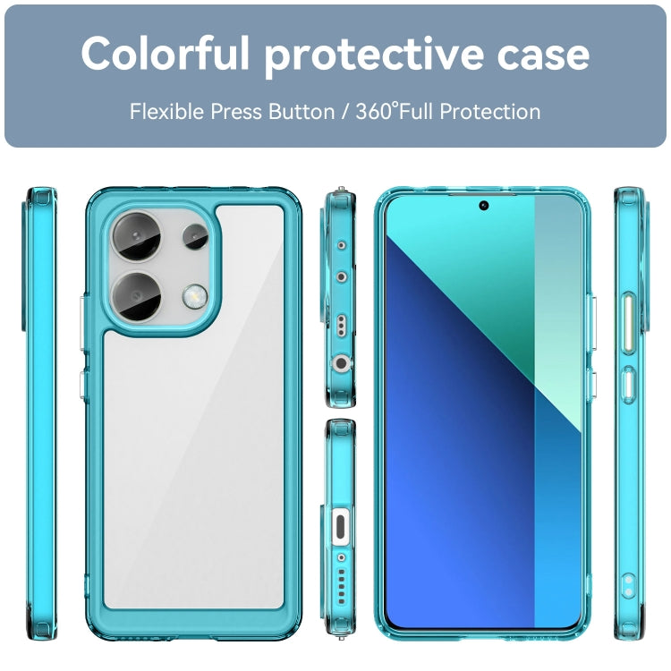 For Xiaomi Redmi Note 13 4G Global Colorful Series Acrylic Hybrid TPU Phone Case(Transparent Blue) - Note 13 Cases by PMC TechLife | Online Shopping South Africa | PMC TechLife | Buy Now Pay Later Mobicred