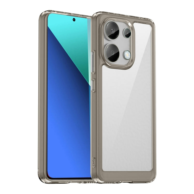 For Xiaomi Redmi Note 13 4G Global Colorful Series Acrylic Hybrid TPU Phone Case(Transparent Grey) - Note 13 Cases by PMC TechLife | Online Shopping South Africa | PMC TechLife | Buy Now Pay Later Mobicred