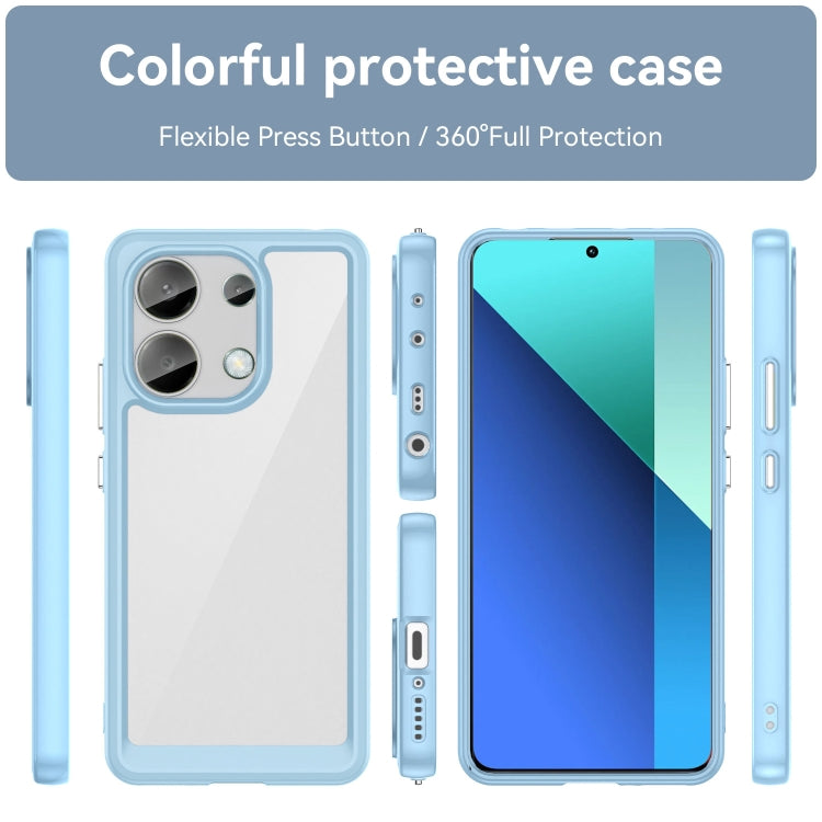 For Xiaomi Redmi Note 13 4G Global Colorful Series Acrylic Hybrid TPU Phone Case(Blue) - Note 13 Cases by PMC TechLife | Online Shopping South Africa | PMC TechLife | Buy Now Pay Later Mobicred