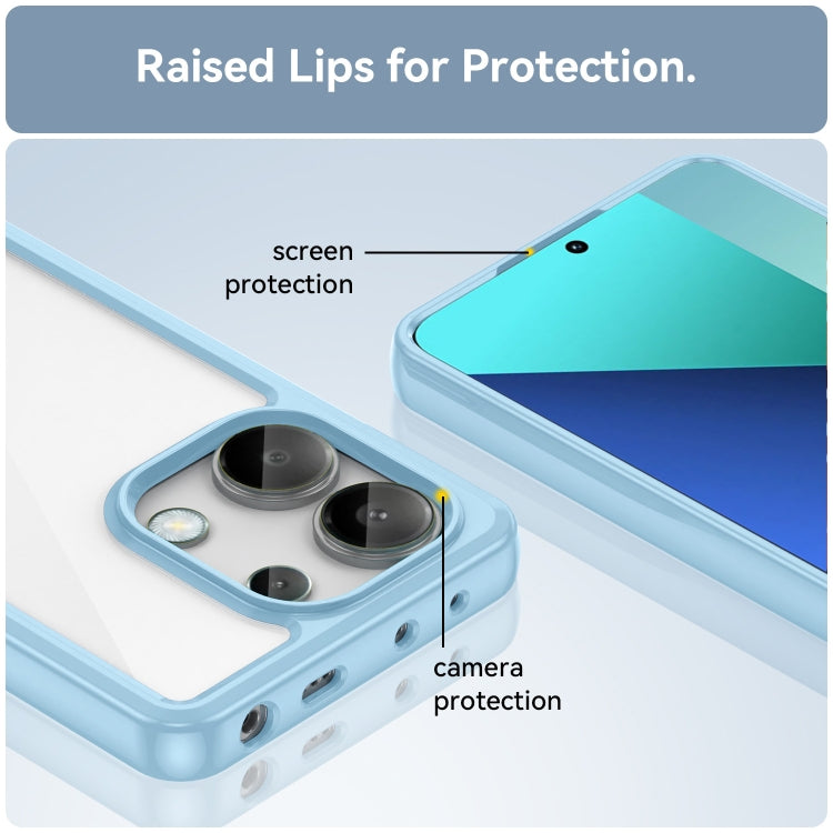 For Xiaomi Redmi Note 13 4G Global Colorful Series Acrylic Hybrid TPU Phone Case(Blue) - Note 13 Cases by PMC TechLife | Online Shopping South Africa | PMC TechLife | Buy Now Pay Later Mobicred