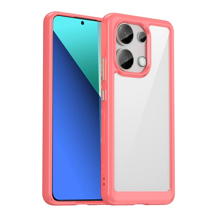 For Xiaomi Redmi Note 13 4G Global Colorful Series Acrylic Hybrid TPU Phone Case(Red) - Note 13 Cases by PMC TechLife | Online Shopping South Africa | PMC TechLife | Buy Now Pay Later Mobicred