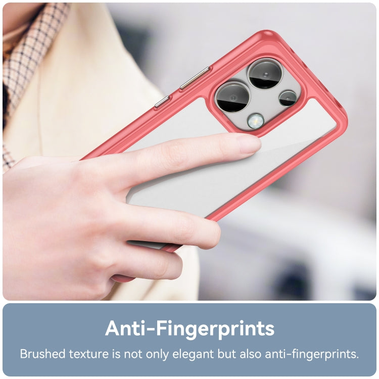 For Xiaomi Redmi Note 13 4G Global Colorful Series Acrylic Hybrid TPU Phone Case(Red) - Note 13 Cases by PMC TechLife | Online Shopping South Africa | PMC TechLife | Buy Now Pay Later Mobicred