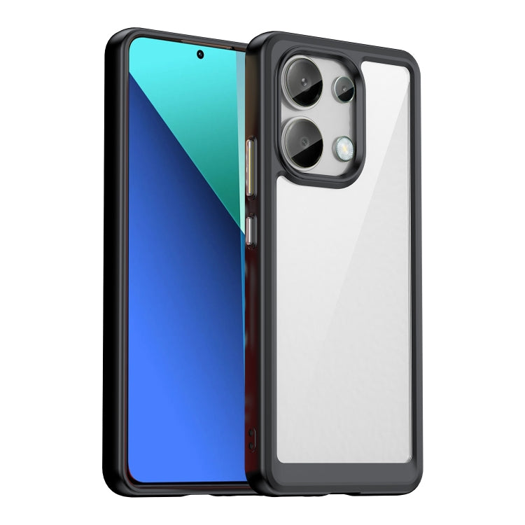 For Xiaomi Redmi Note 13 4G Global Colorful Series Acrylic Hybrid TPU Phone Case(Black) - Note 13 Cases by PMC TechLife | Online Shopping South Africa | PMC TechLife | Buy Now Pay Later Mobicred