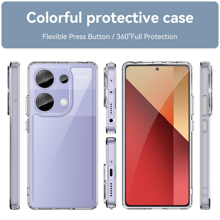 For Redmi Note 13 Pro 4G Global Colorful Series Acrylic Hybrid TPU Phone Case(Transparent) - Note 13 Pro Cases by PMC TechLife | Online Shopping South Africa | PMC TechLife | Buy Now Pay Later Mobicred