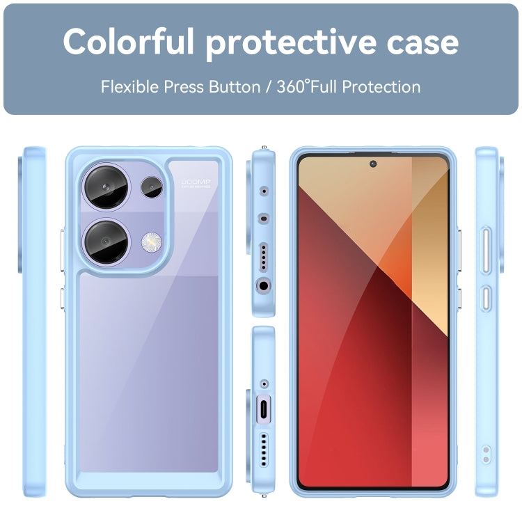 For Redmi Note 13 Pro 4G Global Colorful Series Acrylic Hybrid TPU Phone Case(Blue) - Note 13 Pro Cases by PMC TechLife | Online Shopping South Africa | PMC TechLife | Buy Now Pay Later Mobicred