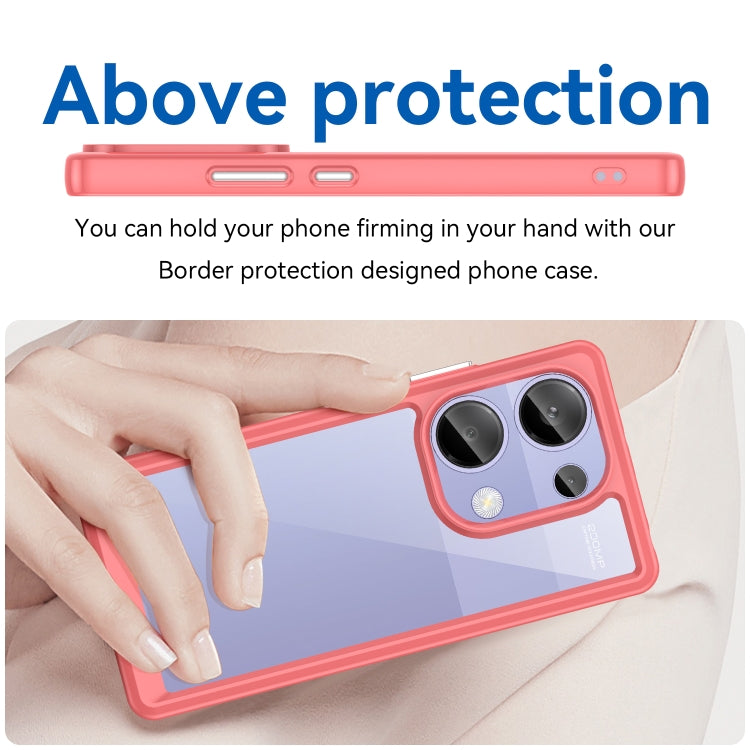 For Redmi Note 13 Pro 4G Global Colorful Series Acrylic Hybrid TPU Phone Case(Red) - Xiaomi Cases by PMC TechLife | Online Shopping South Africa | PMC TechLife | Buy Now Pay Later Mobicred