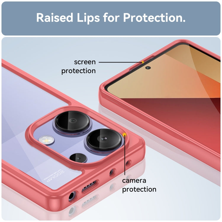 For Redmi Note 13 Pro 4G Global Colorful Series Acrylic Hybrid TPU Phone Case(Red) - Xiaomi Cases by PMC TechLife | Online Shopping South Africa | PMC TechLife | Buy Now Pay Later Mobicred