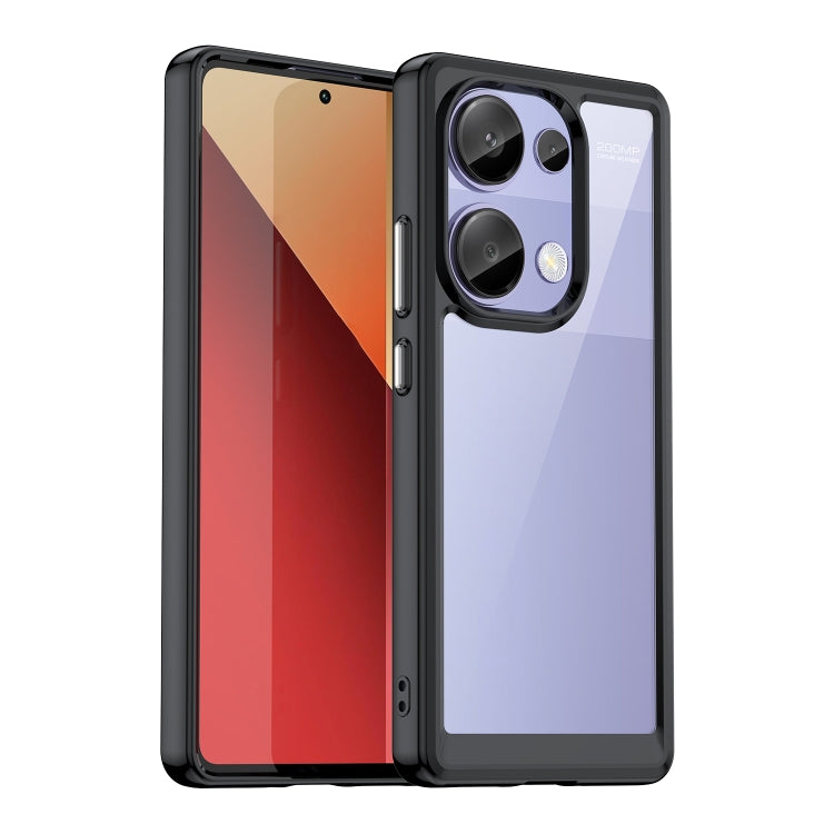 For Redmi Note 13 Pro 4G Global Colorful Series Acrylic Hybrid TPU Phone Case(Black) - Note 13 Pro Cases by PMC TechLife | Online Shopping South Africa | PMC TechLife | Buy Now Pay Later Mobicred