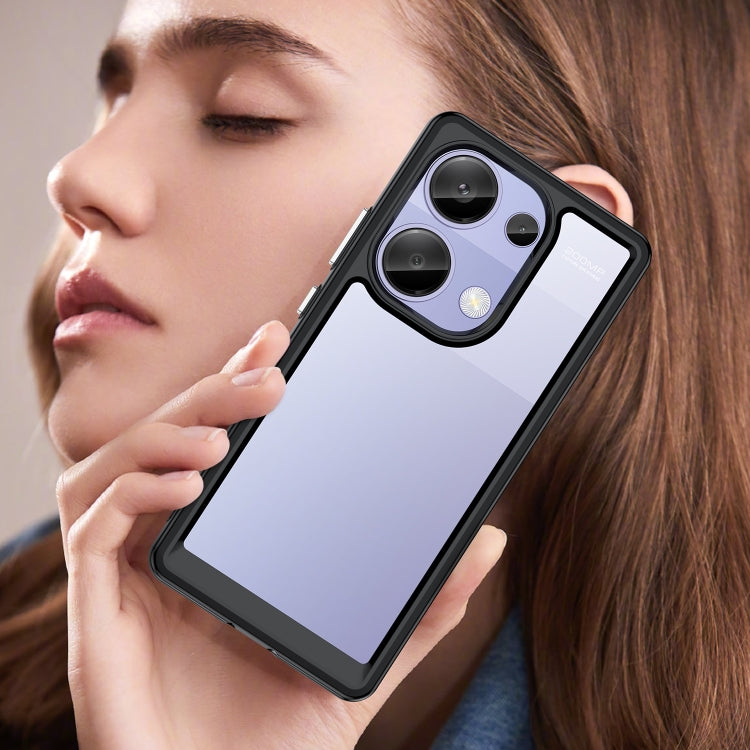 For Redmi Note 13 Pro 4G Global Colorful Series Acrylic Hybrid TPU Phone Case(Black) - Note 13 Pro Cases by PMC TechLife | Online Shopping South Africa | PMC TechLife | Buy Now Pay Later Mobicred