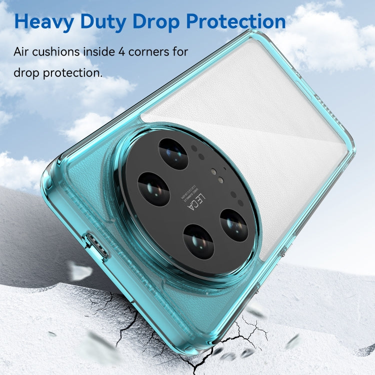 For Xiaomi 14 Ultra Colorful Series Acrylic Hybrid TPU Phone Case(Transparent Blue) - 14 Ultra Cases by PMC TechLife | Online Shopping South Africa | PMC TechLife | Buy Now Pay Later Mobicred