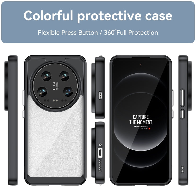 For Xiaomi 14 Ultra Colorful Series Acrylic Hybrid TPU Phone Case(Black) - 14 Ultra Cases by PMC TechLife | Online Shopping South Africa | PMC TechLife | Buy Now Pay Later Mobicred