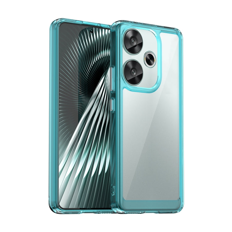 For Xiaomi Redmi Turbo 3 Colorful Series Acrylic Hybrid TPU Phone Case(Transparent Blue) - Xiaomi Cases by PMC TechLife | Online Shopping South Africa | PMC TechLife | Buy Now Pay Later Mobicred