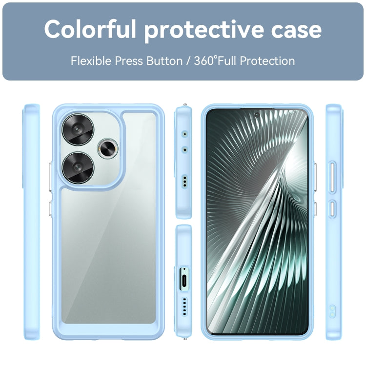 For Xiaomi Redmi Turbo 3 Colorful Series Acrylic Hybrid TPU Phone Case(Blue) - Xiaomi Cases by PMC TechLife | Online Shopping South Africa | PMC TechLife | Buy Now Pay Later Mobicred