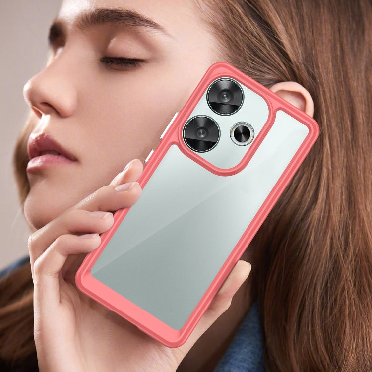 For Xiaomi Redmi Turbo 3 Colorful Series Acrylic Hybrid TPU Phone Case(Red) - Xiaomi Cases by PMC TechLife | Online Shopping South Africa | PMC TechLife | Buy Now Pay Later Mobicred