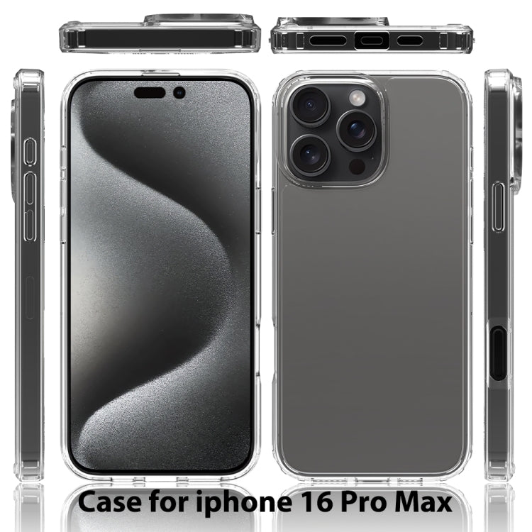 For iPhone 16 Pro Max Scratchproof Acrylic TPU Phone Case(Transparent) - iPhone 16 Pro Max Cases by PMC TechLife | Online Shopping South Africa | PMC TechLife | Buy Now Pay Later Mobicred