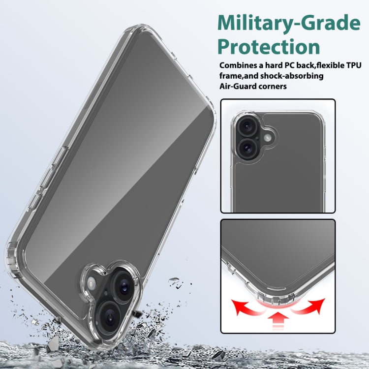 For iPhone 16 Plus Scratchproof Acrylic TPU Phone Case(Transparent) - iPhone 16 Plus Cases by PMC TechLife | Online Shopping South Africa | PMC TechLife | Buy Now Pay Later Mobicred