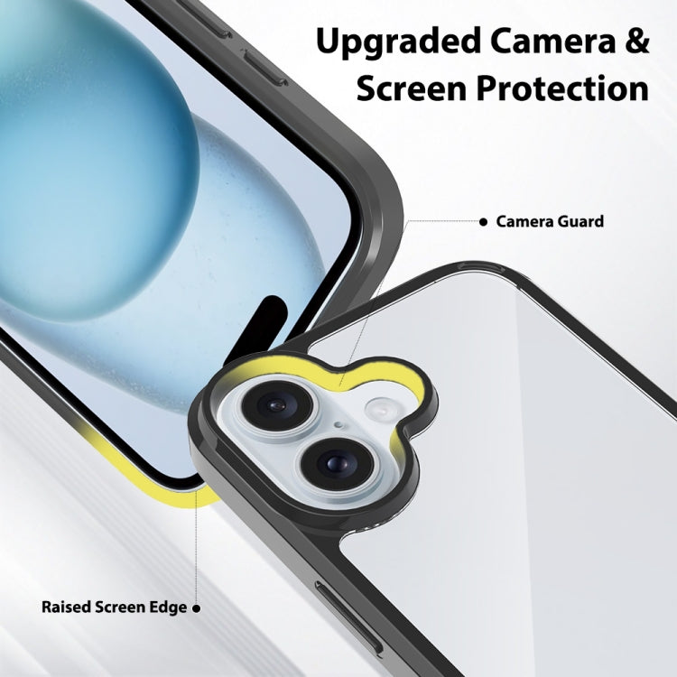 For iPhone 16 Scratchproof Acrylic TPU Phone Case(Black) - iPhone 16 Cases by PMC TechLife | Online Shopping South Africa | PMC TechLife | Buy Now Pay Later Mobicred