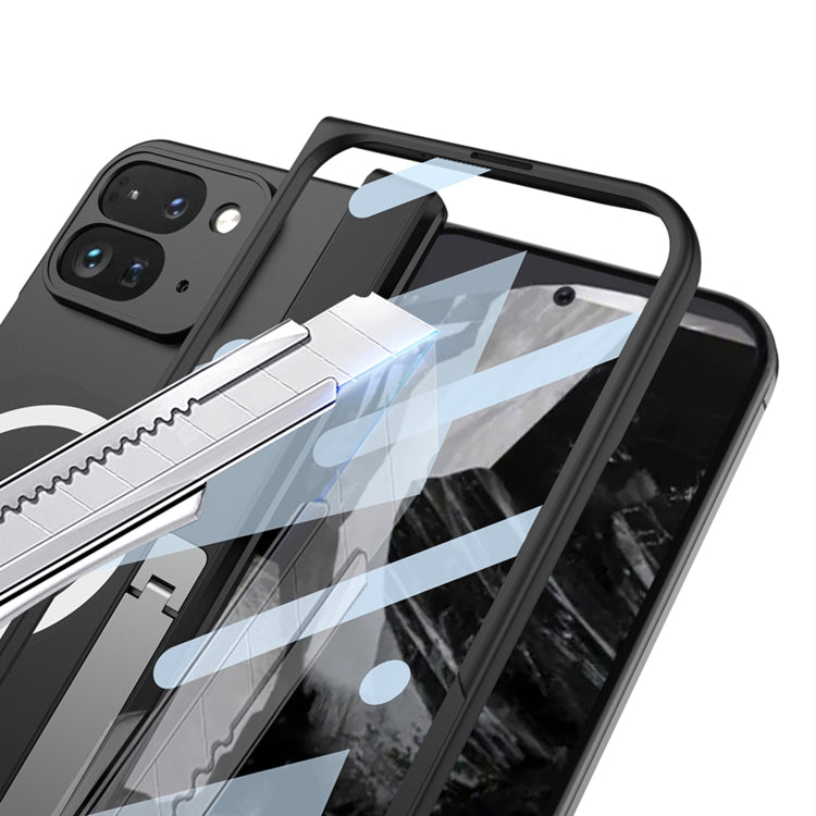 For Google Pixel 9 Pro Fold GKK Integrated Magsafe Fold Hinge Full Coverage Phone Case with Holder(Black) - free shipping - PMC Jewellery - Order now!
