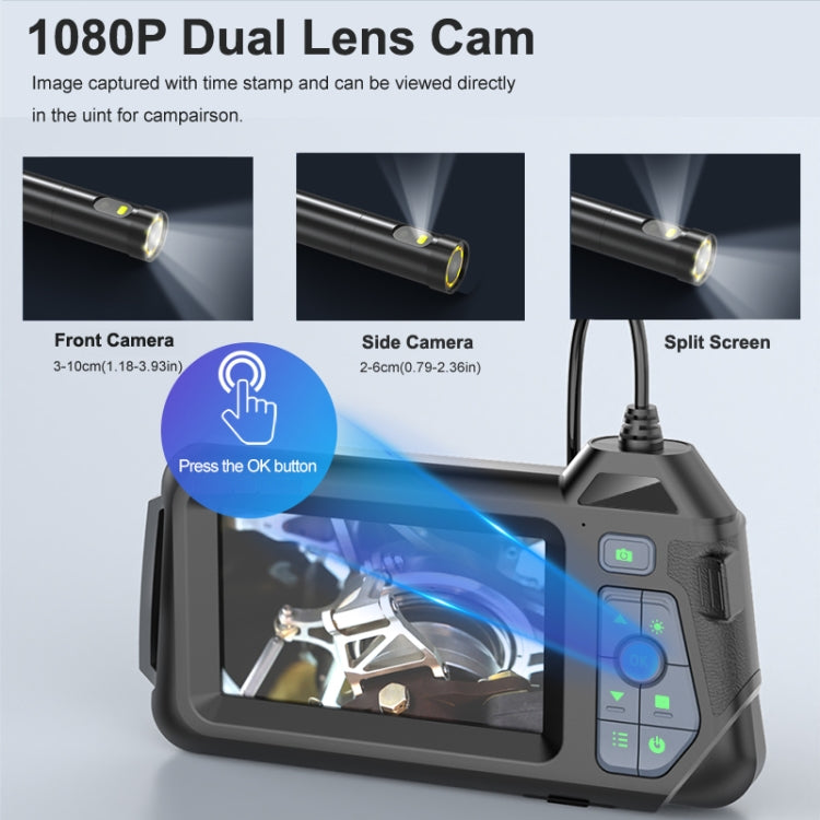 M60 4.3 inch Dual Camera with Screen Endoscope, Length:1m(5mm) -  by PMC TechLife | Online Shopping South Africa | PMC TechLife | Buy Now Pay Later Mobicred