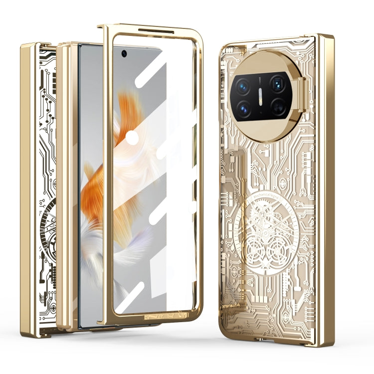 For Huawei Mate X3 Mechanical Legend Integrated Electroplating All-inclusive Phone Case(Champagne Gold) - Huawei Cases by PMC TechLife | Online Shopping South Africa | PMC TechLife | Buy Now Pay Later Mobicred