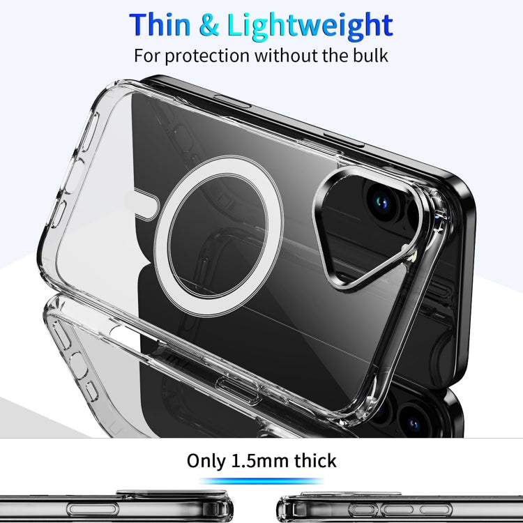 For iPhone 16 Plus Four Corner Airbags MagSafe Magnetic Phone Case(Transparent) - iPhone 16 Plus Cases by PMC TechLife | Online Shopping South Africa | PMC TechLife | Buy Now Pay Later Mobicred