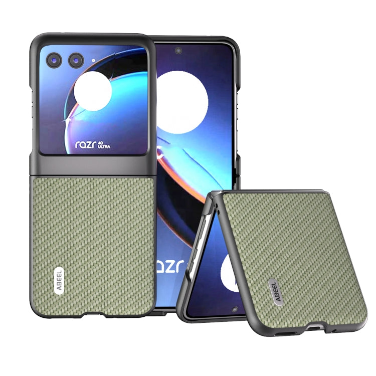 For Motorola Razr 40 Ultra ABEEL Carbon Fiber Texture Protective Phone Case(Green) - free shipping - PMC TechLife - Order now!