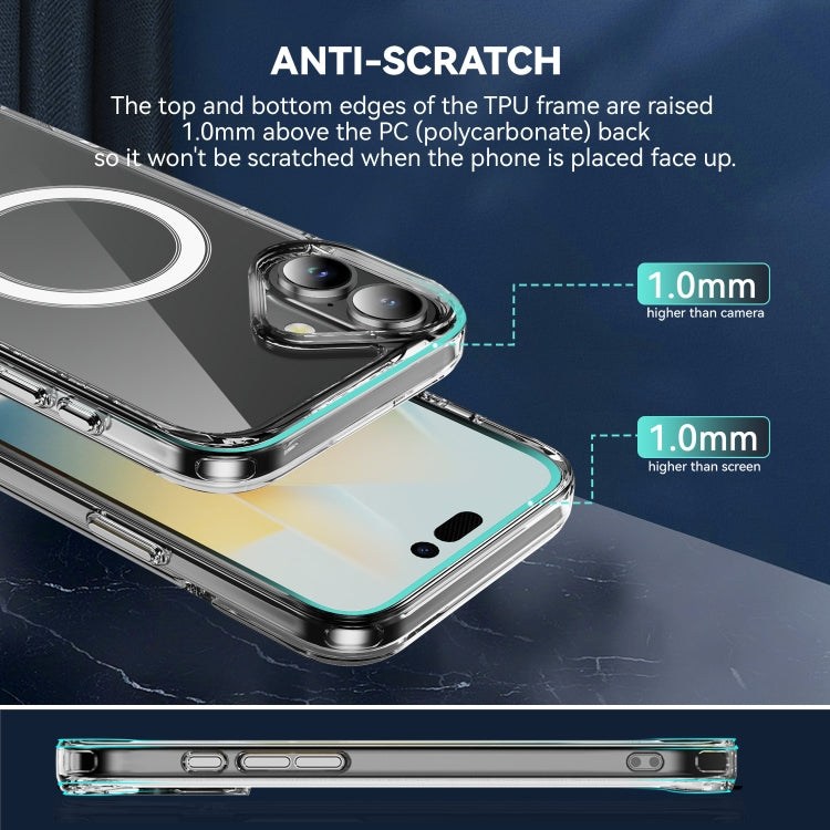 For iPhone 16 Plus MagSafe Clear Acrylic PC +TPU Phone Case(Transparent) - iPhone 16 Plus Cases by PMC TechLife | Online Shopping South Africa | PMC TechLife | Buy Now Pay Later Mobicred