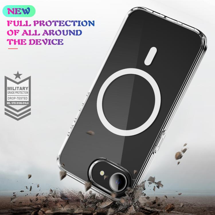 For iPhone 16e MagSafe Clear Acrylic PC +TPU Phone Case(Transparent) - iPhone 16e Cases by PMC TechLife | Online Shopping South Africa | PMC TechLife | Buy Now Pay Later Mobicred