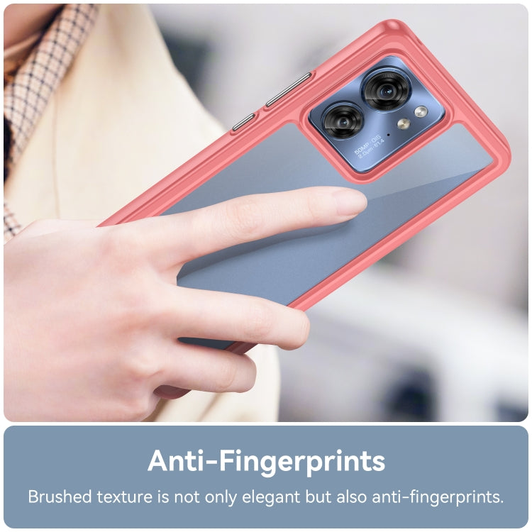 For Motorola Edge 40 Colorful Series Acrylic Hybrid TPU Phone Case(Red) - Motorola Cases by PMC TechLife | Online Shopping South Africa | PMC TechLife | Buy Now Pay Later Mobicred