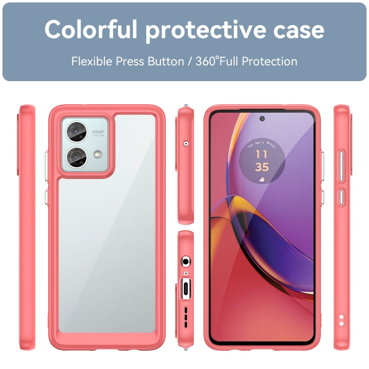 For Motorola Moto G84 Colorful Series Acrylic Hybrid TPU Phone Case(Red) - Motorola Cases by PMC TechLife | Online Shopping South Africa | PMC TechLife | Buy Now Pay Later Mobicred