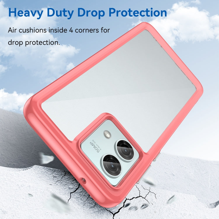 For Motorola Moto G84 Colorful Series Acrylic Hybrid TPU Phone Case(Red) - Motorola Cases by PMC TechLife | Online Shopping South Africa | PMC TechLife | Buy Now Pay Later Mobicred