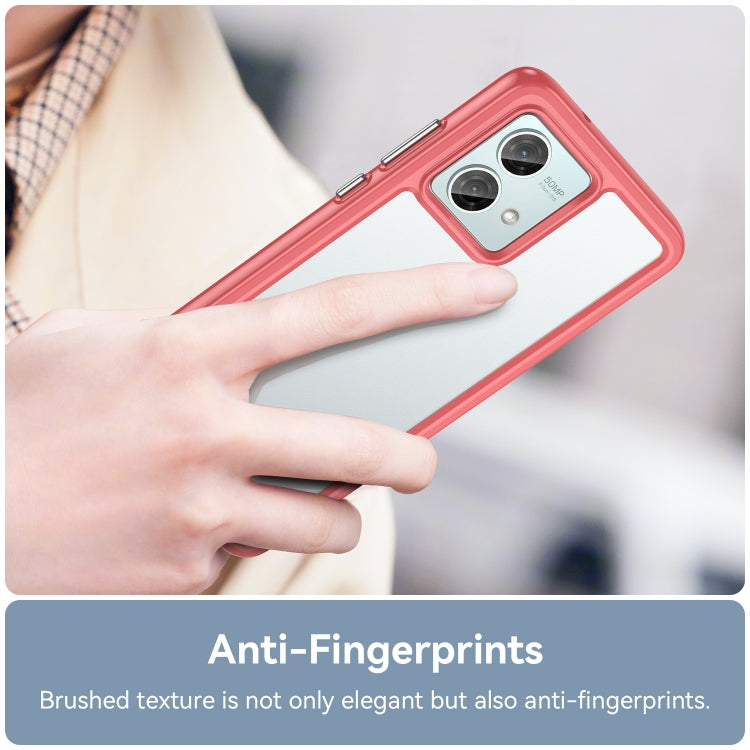 For Motorola Moto G84 Colorful Series Acrylic Hybrid TPU Phone Case(Red) - Motorola Cases by PMC TechLife | Online Shopping South Africa | PMC TechLife | Buy Now Pay Later Mobicred
