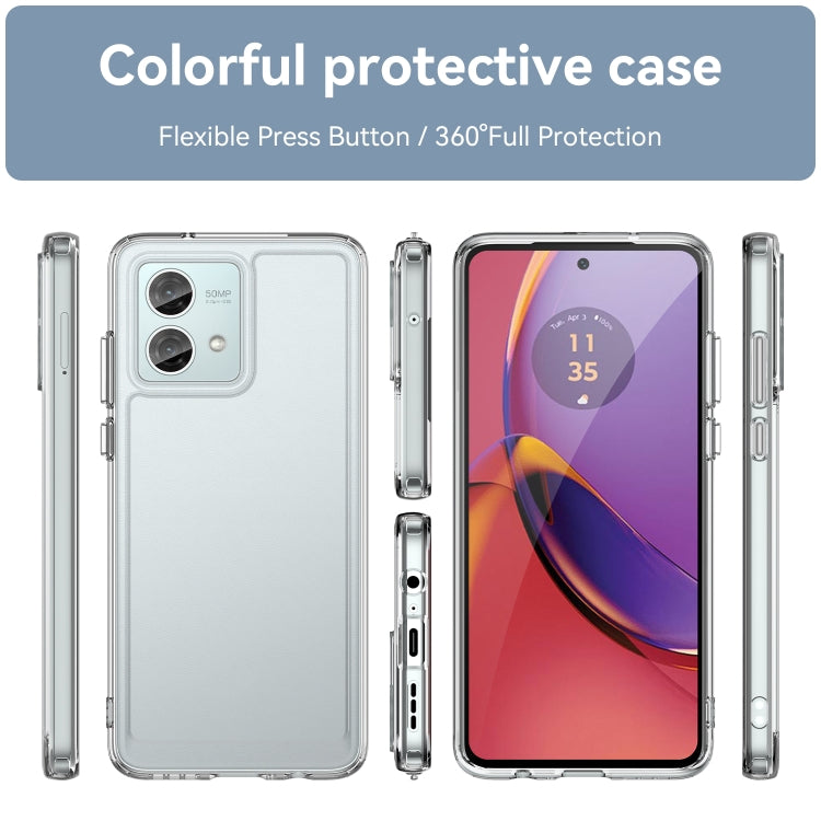 For Motorola Moto G84 Colorful Series Acrylic Hybrid TPU Phone Case(Transparent) - Motorola Cases by PMC TechLife | Online Shopping South Africa | PMC TechLife | Buy Now Pay Later Mobicred