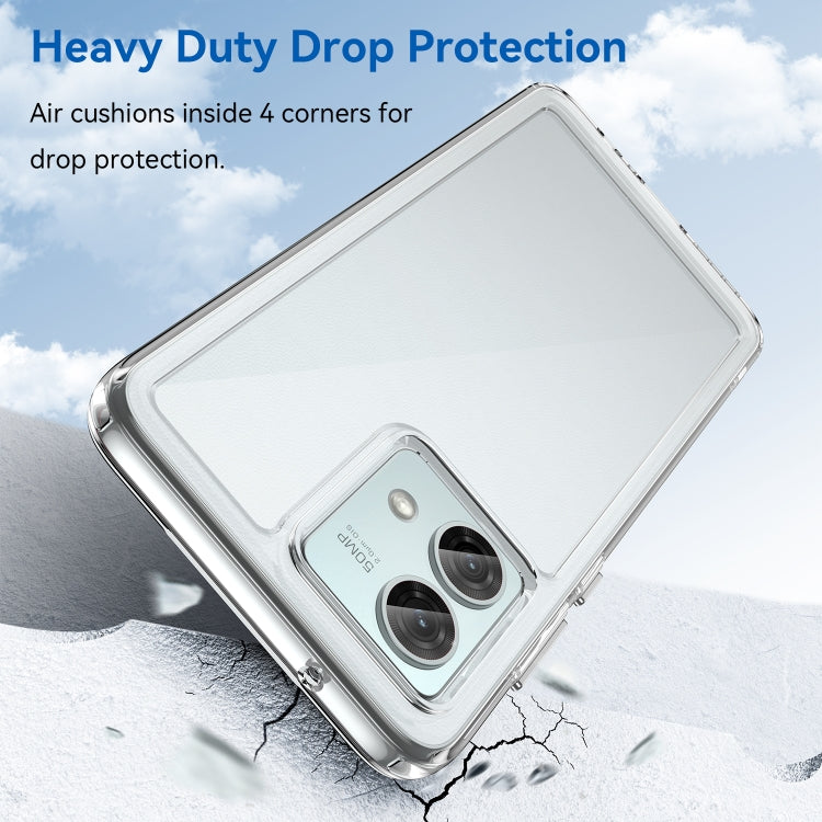 For Motorola Moto G84 Colorful Series Acrylic Hybrid TPU Phone Case(Transparent) - Motorola Cases by PMC TechLife | Online Shopping South Africa | PMC TechLife | Buy Now Pay Later Mobicred