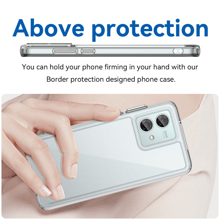 For Motorola Moto G84 Colorful Series Acrylic Hybrid TPU Phone Case(Transparent) - Motorola Cases by PMC TechLife | Online Shopping South Africa | PMC TechLife | Buy Now Pay Later Mobicred