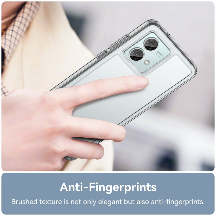 For Motorola Moto G84 Colorful Series Acrylic Hybrid TPU Phone Case(Transparent) - Motorola Cases by PMC TechLife | Online Shopping South Africa | PMC TechLife | Buy Now Pay Later Mobicred