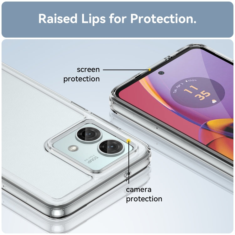 For Motorola Moto G84 Colorful Series Acrylic Hybrid TPU Phone Case(Transparent) - Motorola Cases by PMC TechLife | Online Shopping South Africa | PMC TechLife | Buy Now Pay Later Mobicred