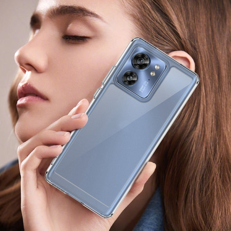 For Motorola Edge 2023 US Colorful Series Acrylic Hybrid TPU Phone Case(Transparent) - Motorola Cases by PMC TechLife | Online Shopping South Africa | PMC TechLife | Buy Now Pay Later Mobicred