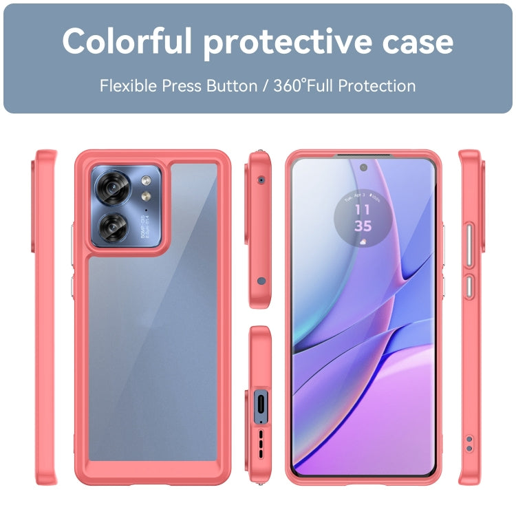 For Motorola Edge 2023 Global Colorful Series Acrylic Hybrid TPU Phone Case(Red) - Motorola Cases by PMC TechLife | Online Shopping South Africa | PMC TechLife | Buy Now Pay Later Mobicred