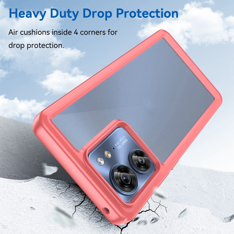 For Motorola Edge 2023 Global Colorful Series Acrylic Hybrid TPU Phone Case(Red) - Motorola Cases by PMC TechLife | Online Shopping South Africa | PMC TechLife | Buy Now Pay Later Mobicred