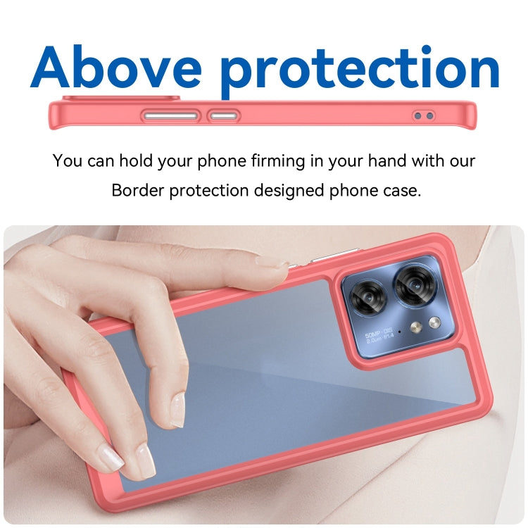 For Motorola Edge 2023 Global Colorful Series Acrylic Hybrid TPU Phone Case(Red) - Motorola Cases by PMC TechLife | Online Shopping South Africa | PMC TechLife | Buy Now Pay Later Mobicred