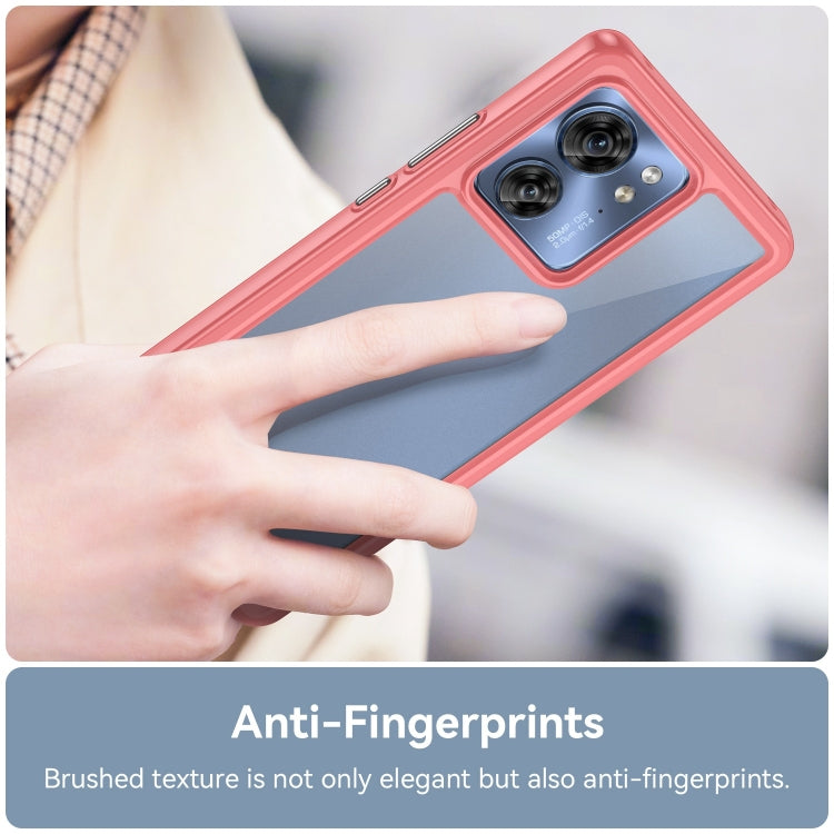 For Motorola Edge 2023 Global Colorful Series Acrylic Hybrid TPU Phone Case(Red) - Motorola Cases by PMC TechLife | Online Shopping South Africa | PMC TechLife | Buy Now Pay Later Mobicred