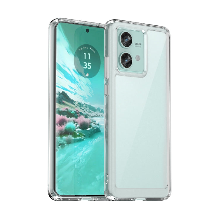 For Motorola Edge 40 Neo Colorful Series Acrylic Hybrid TPU Phone Case(Transparent) - Motorola Cases by PMC TechLife | Online Shopping South Africa | PMC TechLife | Buy Now Pay Later Mobicred